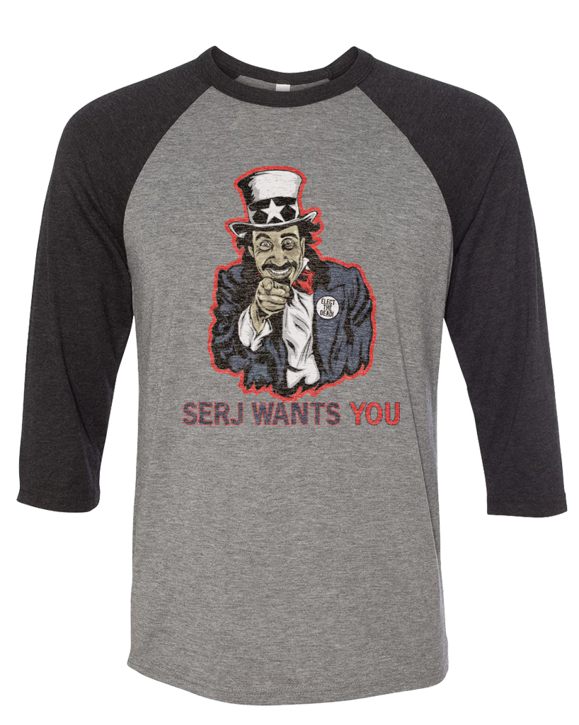 Men&#39;s | Serj Wants You | 3/4 Sleeve Baseball Tee