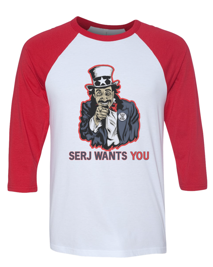 Women&#39;s | Serj Wants You | 3/4 Sleeve Baseball Tee